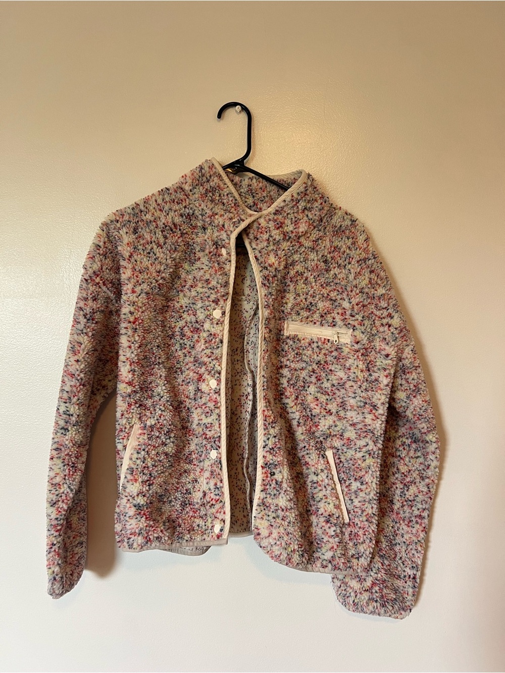 Womens Multicolor Fleece Jacket